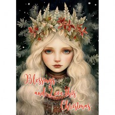 DUTCH LADY CHRISTMAS  GREETING CARD Yule Goddess 1